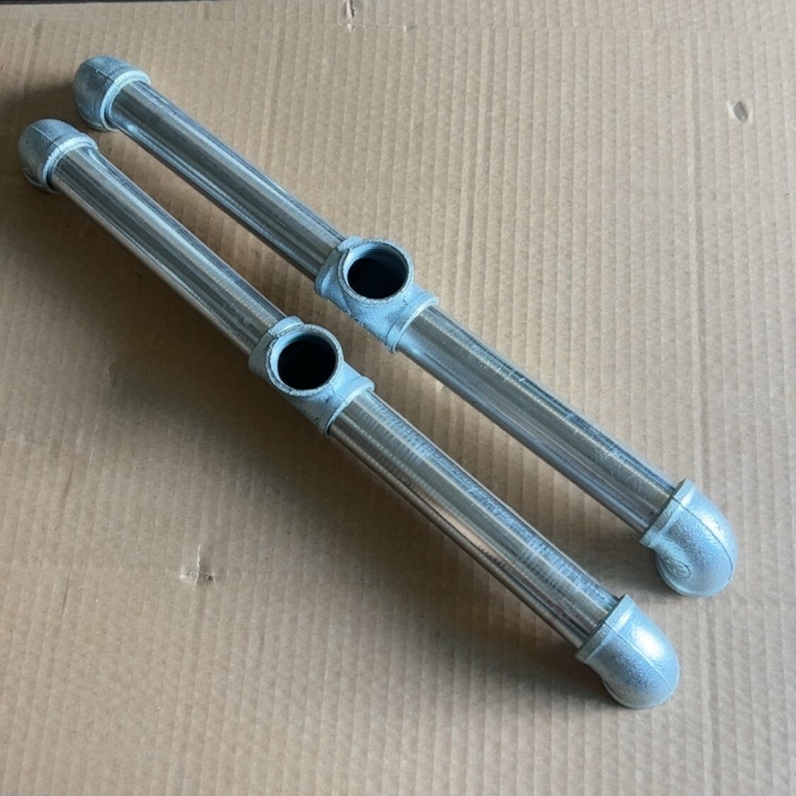 定制水管晾衣架脚架配件专业定制脚架下层杆固定头钢管镀锌衣架图片