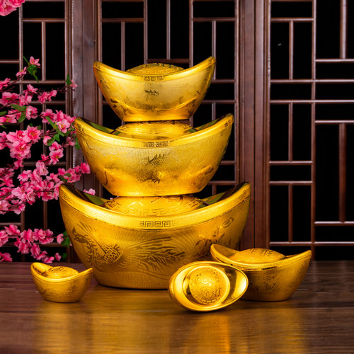新年春节大号金元宝摆件场景布置