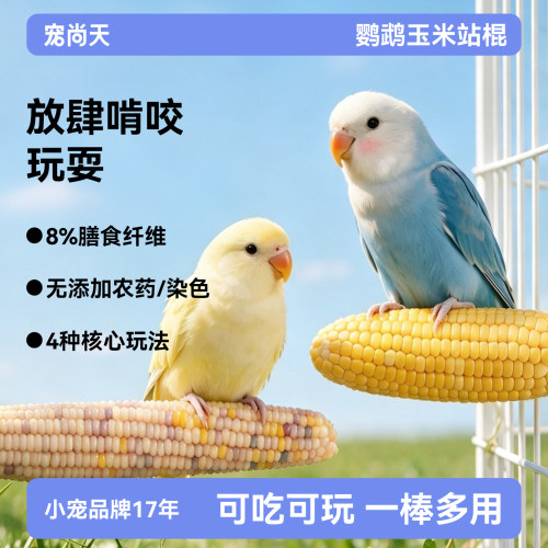 宠尚天鹦鹉站杆小玉米磨牙站棒