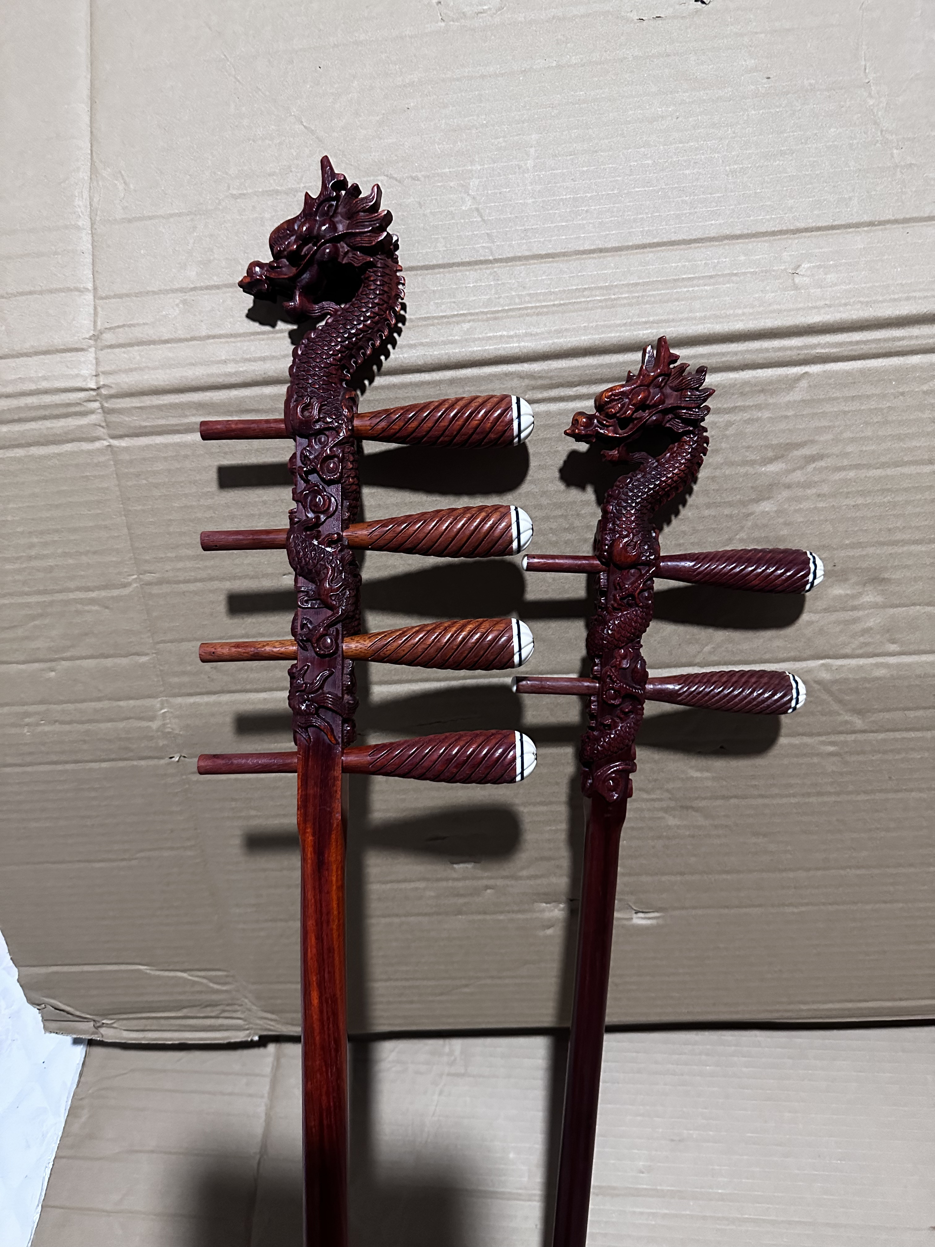 缅甸花梨木四胡杆二胡杆地方戏琴杆一套圆杆