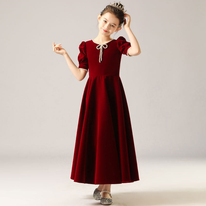 女大童时尚晚礼服主持人礼服公主裙春夏小提琴演出服钢琴演奏礼服