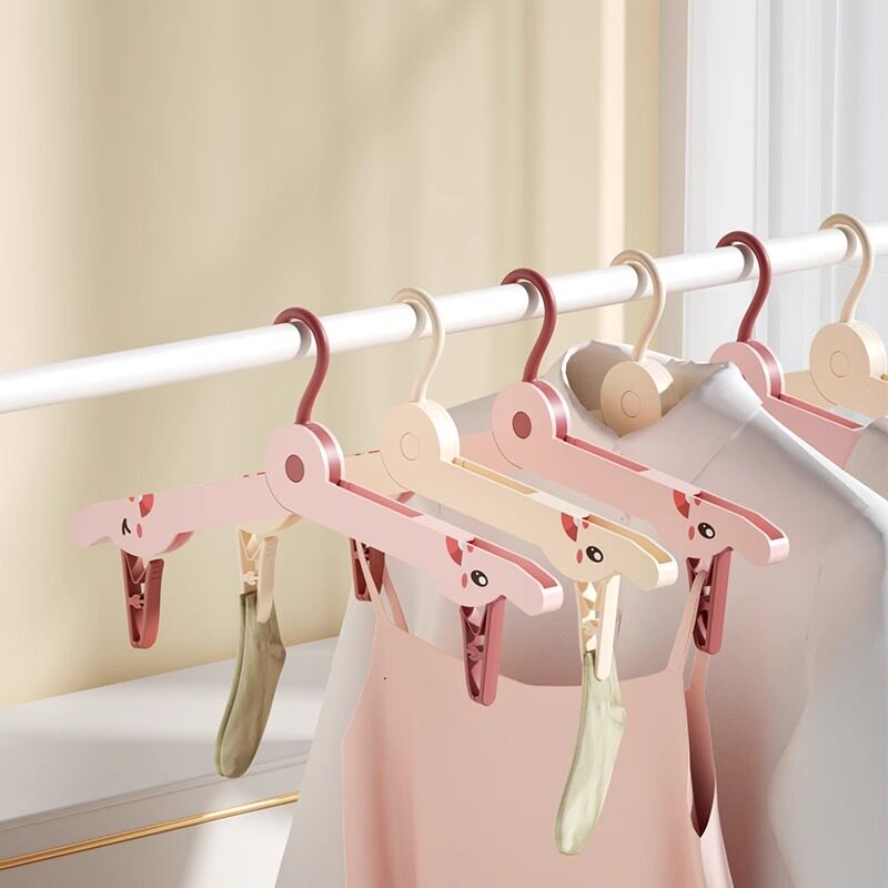 旅行折叠衣架便携式多功能带夹子出差酒店家用挂衣学生宿舍晾衣架