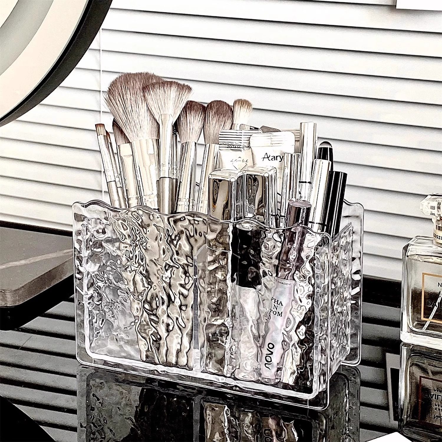 化妆品收纳盒桌面透明口红化妆刷收纳筒梳妆台置物架亚克力整理盒,收纳整理,化妆刷收纳盒/桶,淘宝优惠券,粉丝福利购,淘宝优惠卷