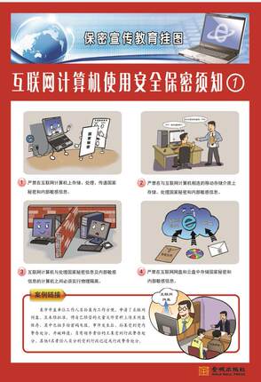 互联网计算机使用安全保密须知（挂图一套4张）保密专业