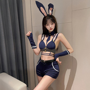兔兔女警巡查官动漫角色扮演开裆套装性感深V露沟纯欲朱迪兔制服