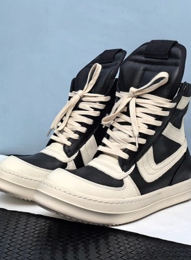 ro高帮鞋男倒三角大勾子21ss22增高厚底板鞋休闲百搭短靴子鞋女潮