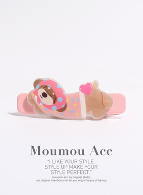 小狗发夹少女心碎发夹可爱卡通亚克力刘海夹萌趣侧边夹女原创发饰