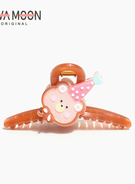 小清新鲨鱼夹高礼帽小动物抓夹夏日发抓百搭盘发夹后脑勺趣味头饰