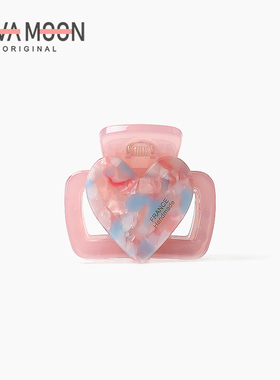 气质爱心少女抓夹韩系清新风原创设计鲨鱼夹女后脑勺盘发夹发饰品