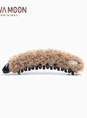 简约慵懒抓夹秋冬毛绒高颅顶香蕉夹后脑勺高马尾发抓新款头饰发饰