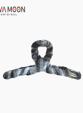 jk格纹布艺抓夹春夏大号发夹百搭高级感原创简约气质后脑勺鲨鱼夹