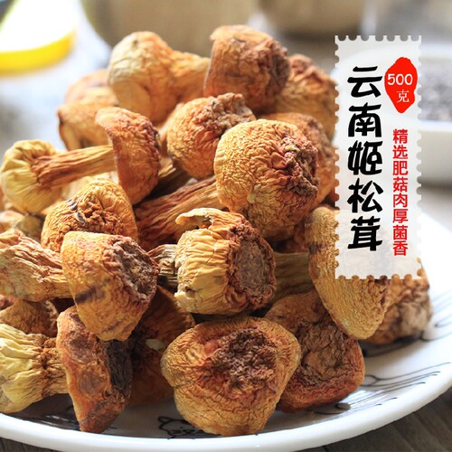 姬松茸干货 云南特产食用野生菌菇松茸菇蘑菇精选干货【 500g】
