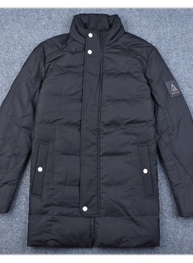 新款牛货男装羽绒服男士冬季立领纯色中长时尚百搭休闲白鸭绒外套