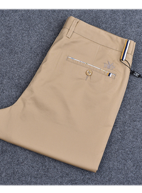 夏季薄款男士九分裤中腰直筒男休闲裤韩版修身9分裤时尚水洗男裤