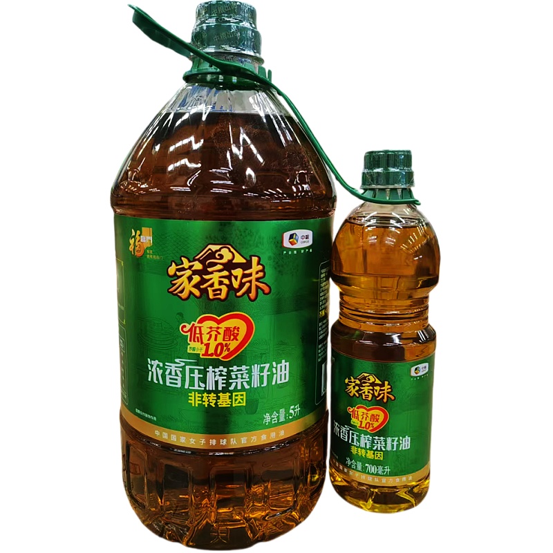 菜籽油5L+700ml压榨食用油