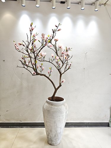 仿真玉兰花树干树枝装饰枯枝摆件花瓶饰品橱窗客厅花艺枯树道具树