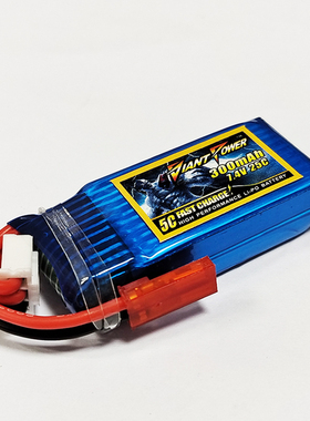 雷鹏 LIPO 7.4V 2S 300mAh 25C 花式3D泡沫机室内机F3P超轻锂电池