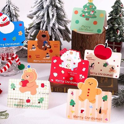 新款复古圣诞节贺卡送礼品卡花店送礼物卡片蛋糕烘培店祝福留言卡