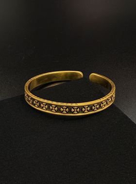 足金999古法黑金手镯5D水贝黄金送女朋友礼物2026新款