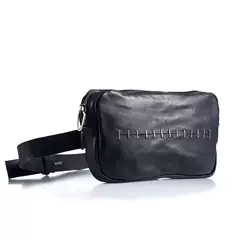 Leatherworker Men+ Italian Vegetable-Tanned Horse Leather Waist Bag Shoulder Bag Chest Bag 925 Sterling Silver European and American Style Ah046