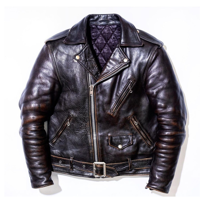 皮匠门見字如面正经人哪有穿皮衣的 进口牛皮 universal拉链9201