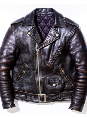 皮匠门見字如面正经人哪有穿皮衣的 进口牛皮+Universal拉链9201