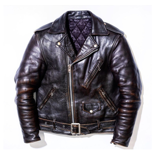 皮匠门見字如面正经人哪有穿皮衣的 进口牛皮+Universal拉链9201