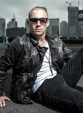 皮匠门 MEN+英国植鞣绵羊皮衣男夹克机车复古经典欧美款LM9125A