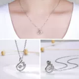 Ювелирное украшение, ожерелье, лебедь, инкрустация камня, модная цепочка, аксессуар для друга, подарок для девушки