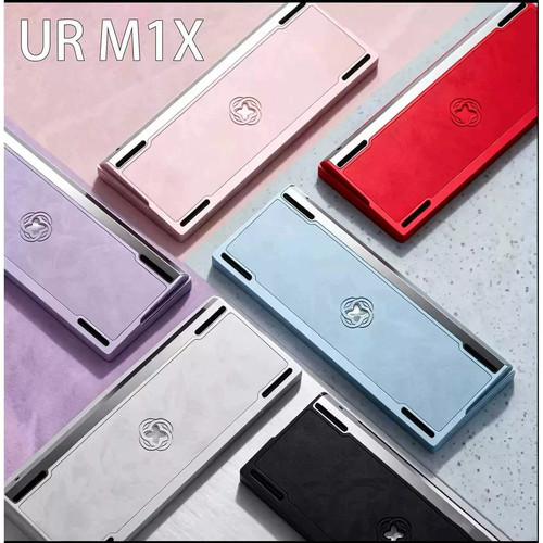 UR全新正品M1X银羽粉羽wooting60V2铝壳磁轴满改键盘羽毛外壳现货