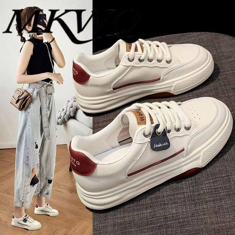 软皮小白鞋女2025春季新款板鞋ins百搭显脚小超火运动休闲鞋春款,女鞋,休闲板鞋,淘宝优惠券,粉丝福利购,淘宝优惠卷