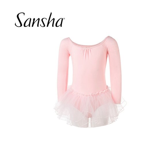 三沙儿童舞蹈服长袖TUTU表演裙