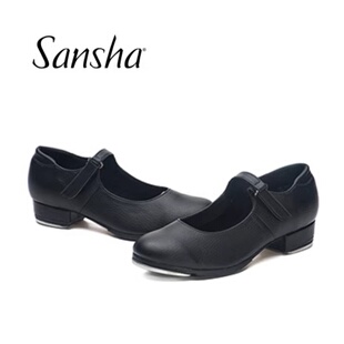 Sansha法国三沙儿童牛皮踢踏舞鞋男女儿童魔术扣踢踏舞蹈鞋TA24CL
