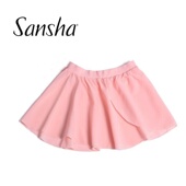 Sansha 搭体服 三沙儿童芭蕾舞服练功服一片裙半身雪纺纱裙松紧腰