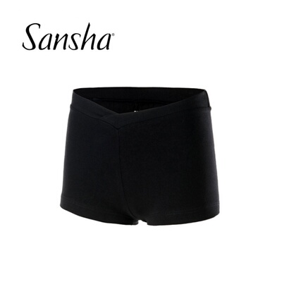 正品Sansha三沙芭蕾舞蹈裤练功服三分短裤休闲裤莱卡棉D066C