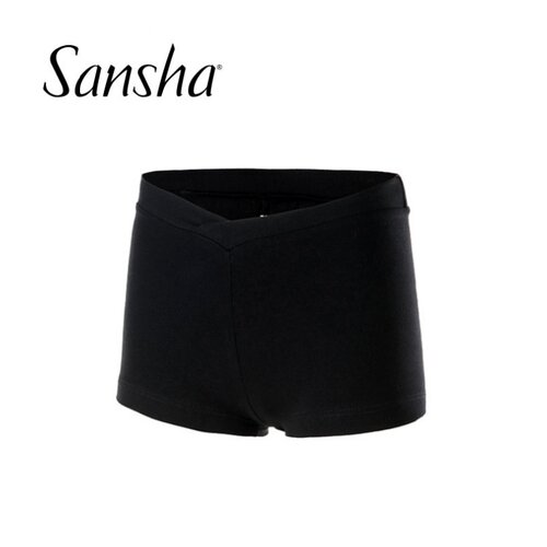正品Sansha三沙芭蕾舞蹈裤练功服三分短裤休闲裤莱卡棉D066C