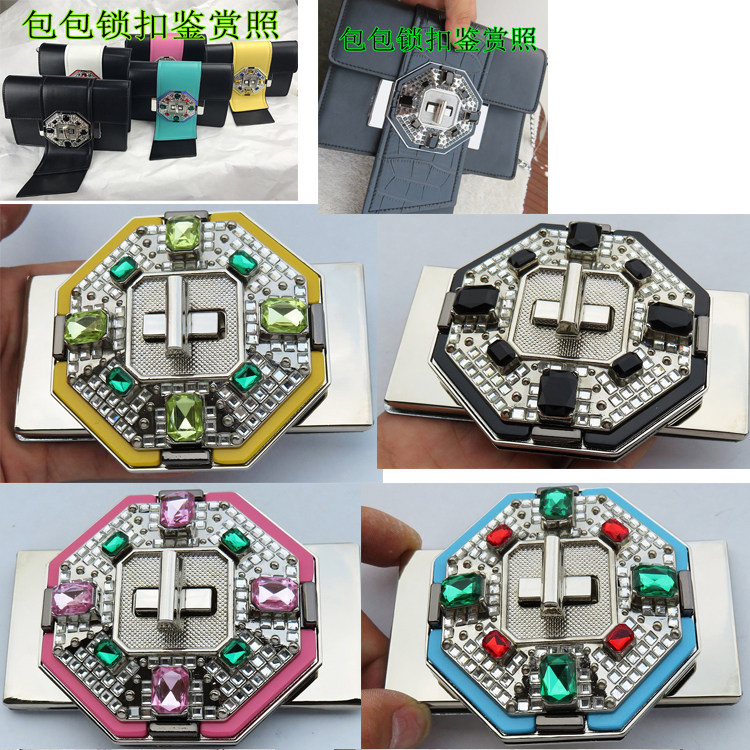 新款女士箱包黑银蓝红色五金配件