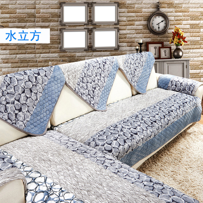 法兰绒毛绒实木沙发垫布艺时尚全盖防滑沙发巾沙发垫布艺全棉冬季
