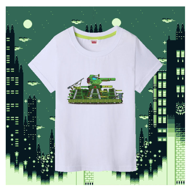 终极坦克图案1儿童2上衣3男孩4短袖T恤5幼儿6衣服7男童装9岁学生8