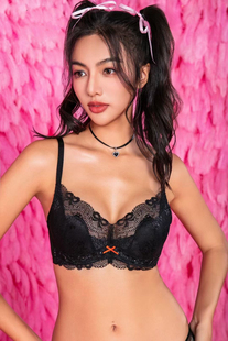 布迪设计漫步花海3/4水晶杯大胸显小上托超薄兔耳杯内衣BNAWE090