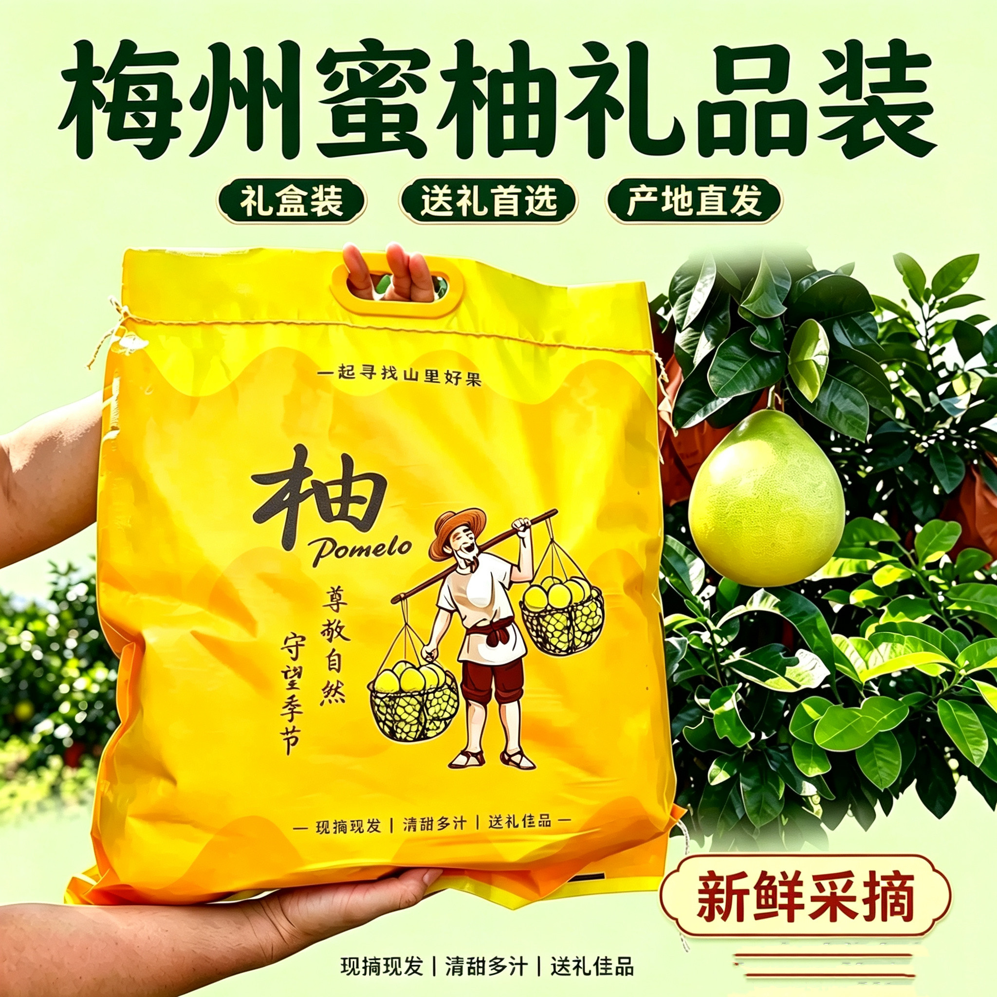 当季新鲜梅州三红蜜柚中秋礼盒装