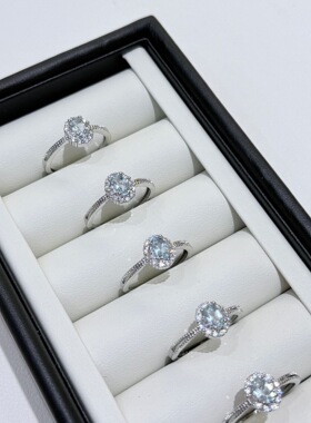 2026新款满钻天然托帕石纤细交织鸽子蛋戒指女精致轻奢小众高级感