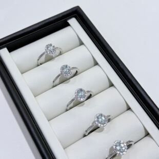 2026新款满钻天然托帕石纤细交织鸽子蛋戒指女精致轻奢小众高级感