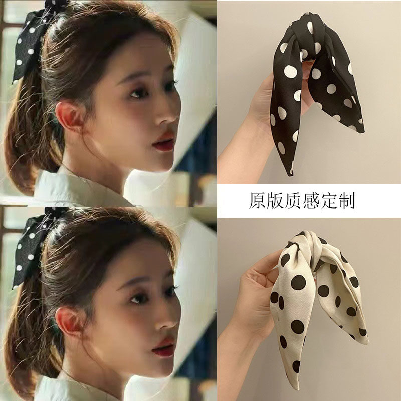玫瑰的故事鲨鱼夹波点蝴蝶结发夹