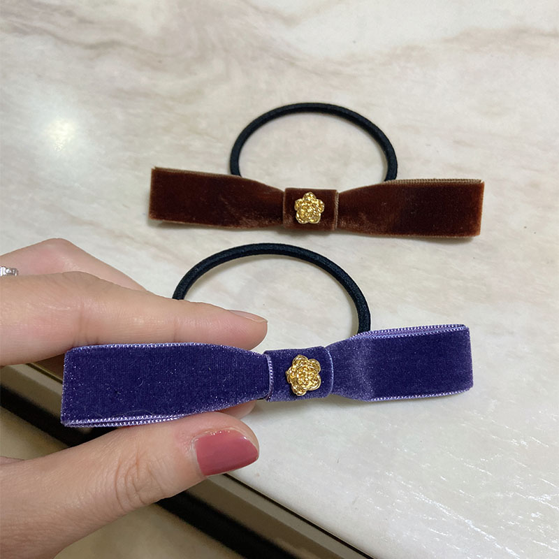 丝绒高档蝴蝶结发圈扎发发绳