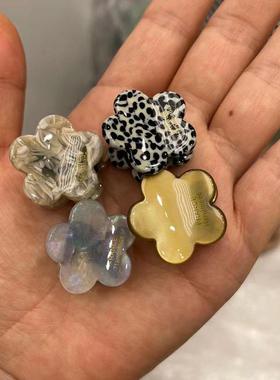 韩国东大门creation france法式醋酸花朵发夹后脑勺小号抓夹发抓