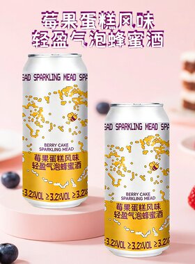 拾捌精酿莓果蛋糕风味轻盈气泡蜂蜜酒 中国产精酿啤酒 MEAD 500ml