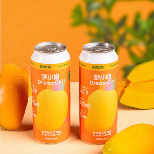 沙坡尾酿造 超级芒果梦小姐果汁酸艾尔芒果泥水果酒精酿啤酒500ml