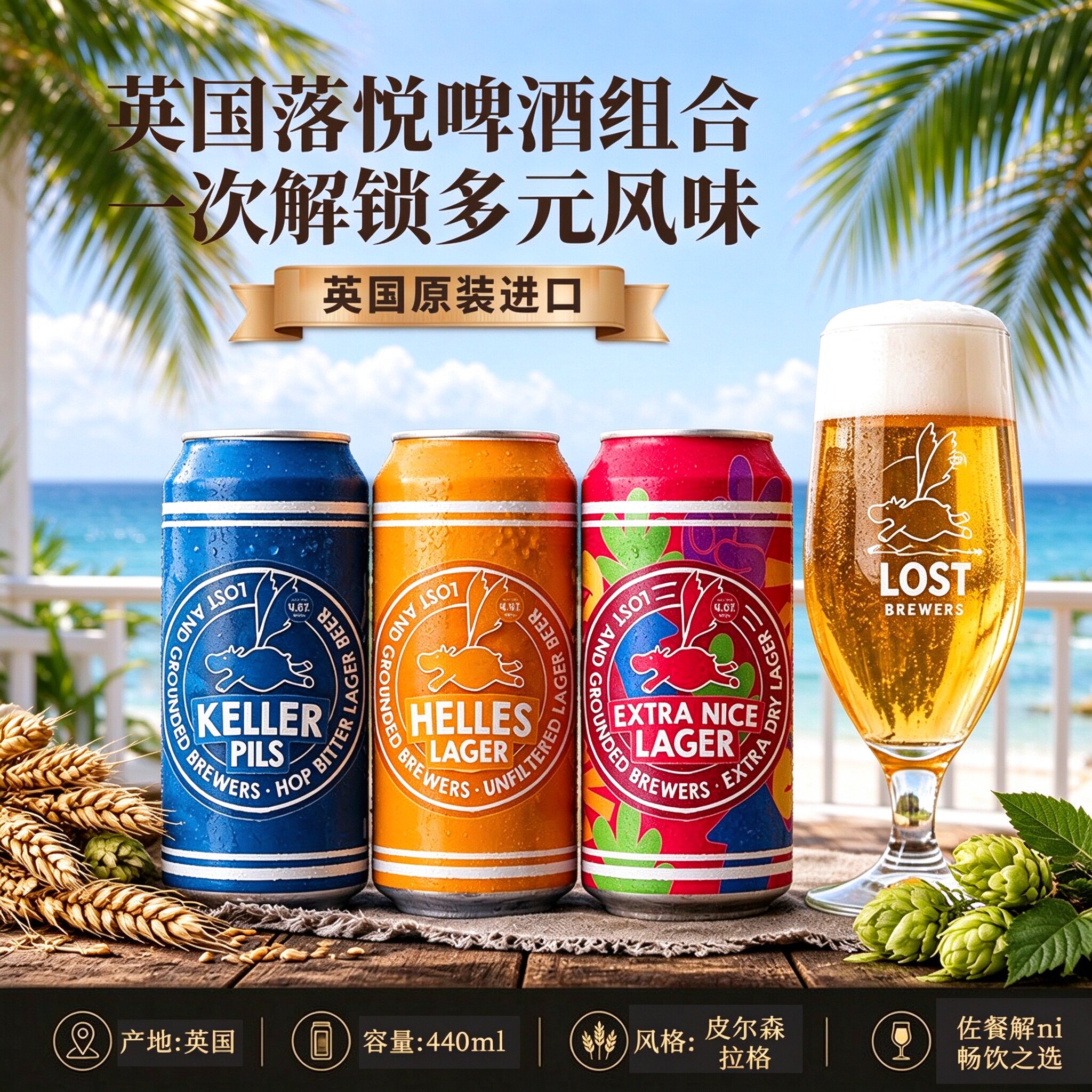 英国原装进口落悦啤酒