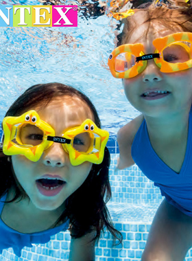 正品INTEX时尚儿童泳镜潜水镜男童女童防水防雾高清专业游泳眼镜